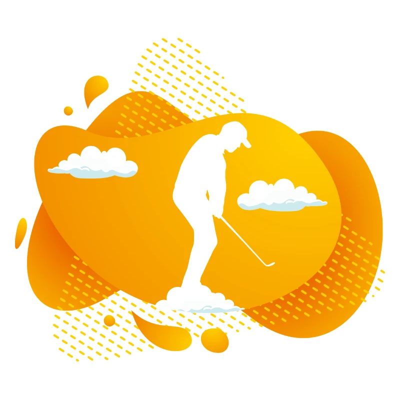 golfeurs de golf sur terrain de golf