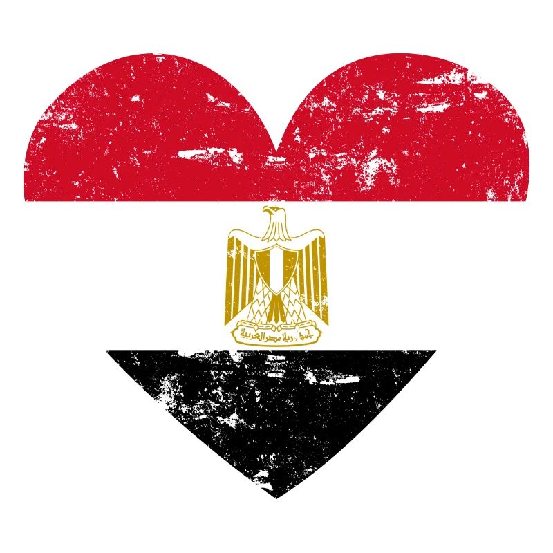 Egypte Drapeau Coeur