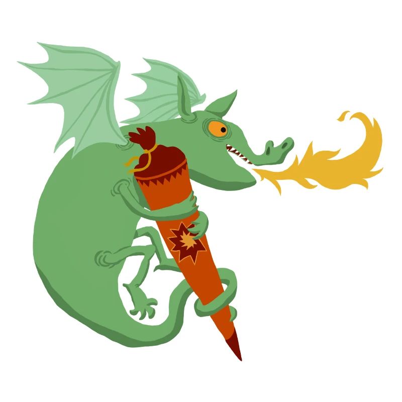 Drache mit Schultüte