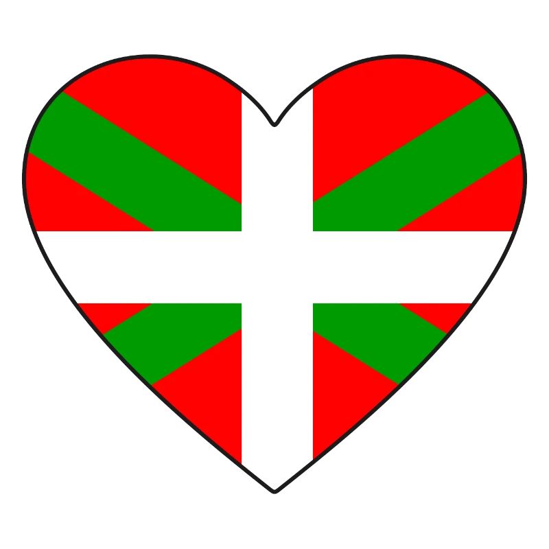 Basque Flag Heart