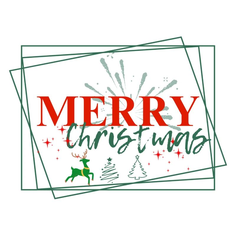 Cerf de Noël rouge et vert
