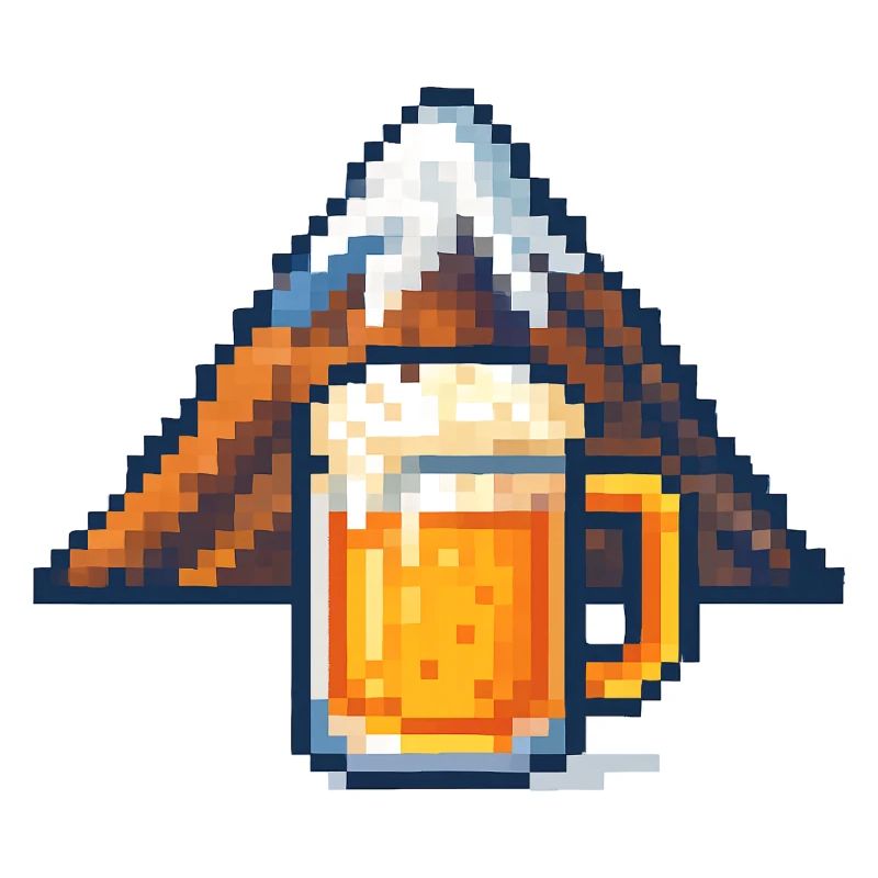Pixel Berg und Bier