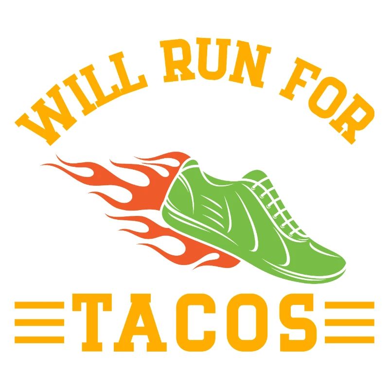 Running Will Run For Tacos Marathon Runner