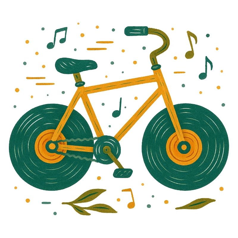 Melodic Vintage Bicycle Doodle