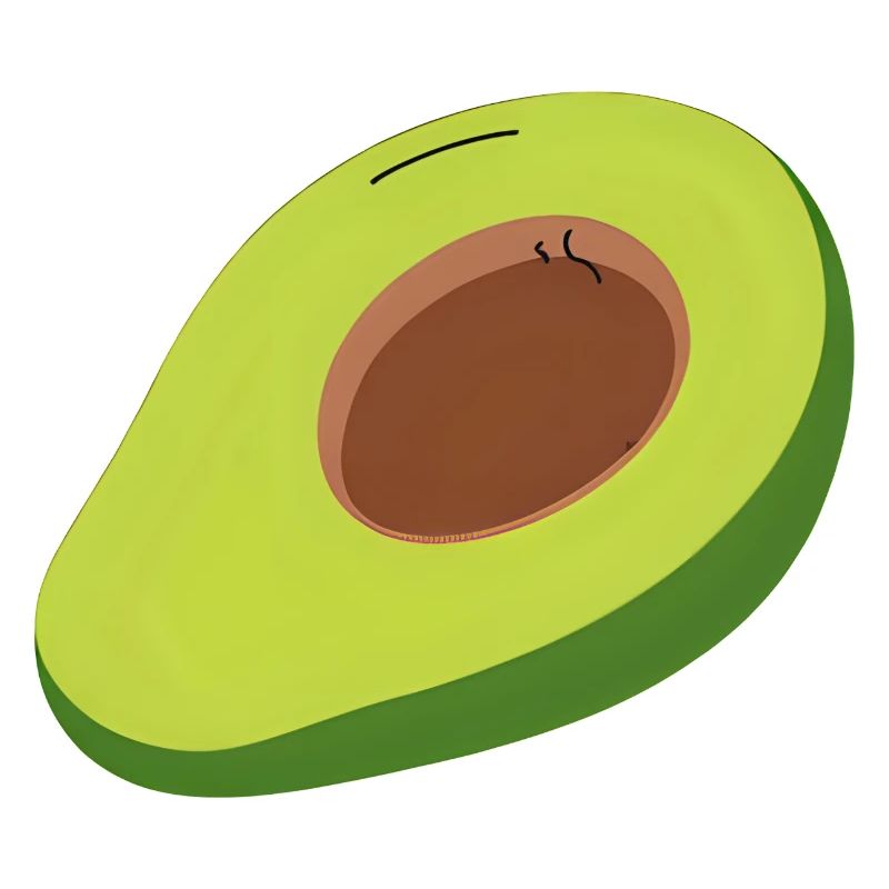 Avocado Halbschnitt Illustration