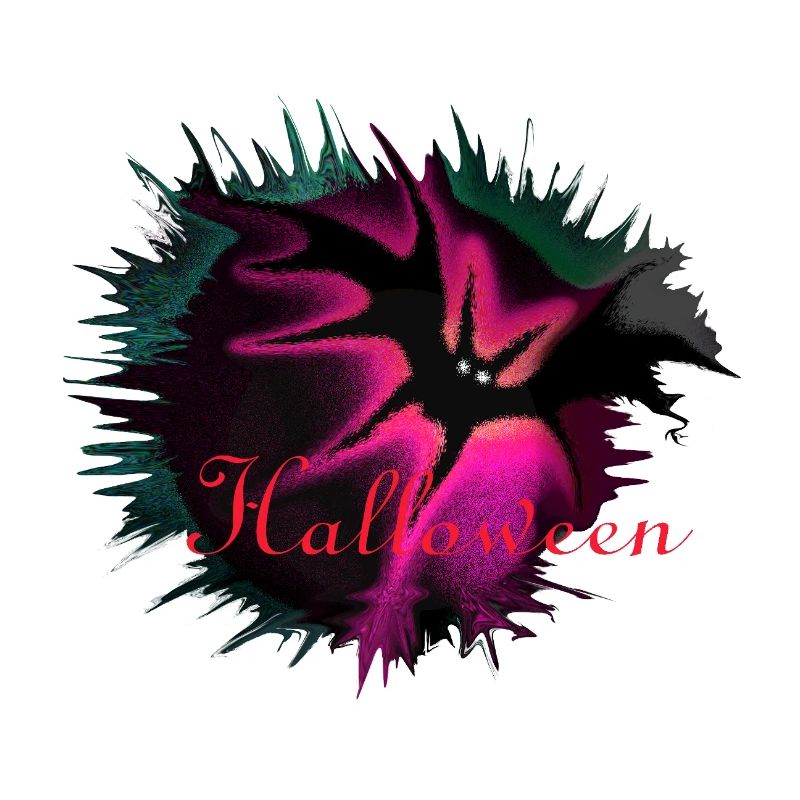 Halloween Nebula Splash Bat Pink Night