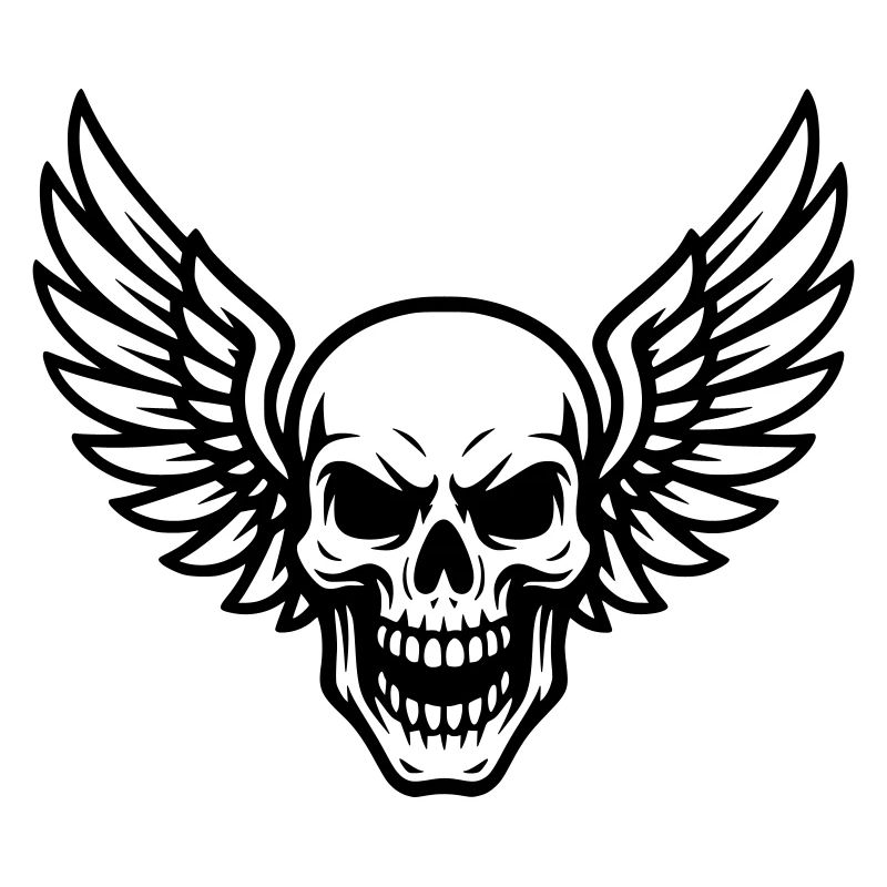 Crâne avec des ailes