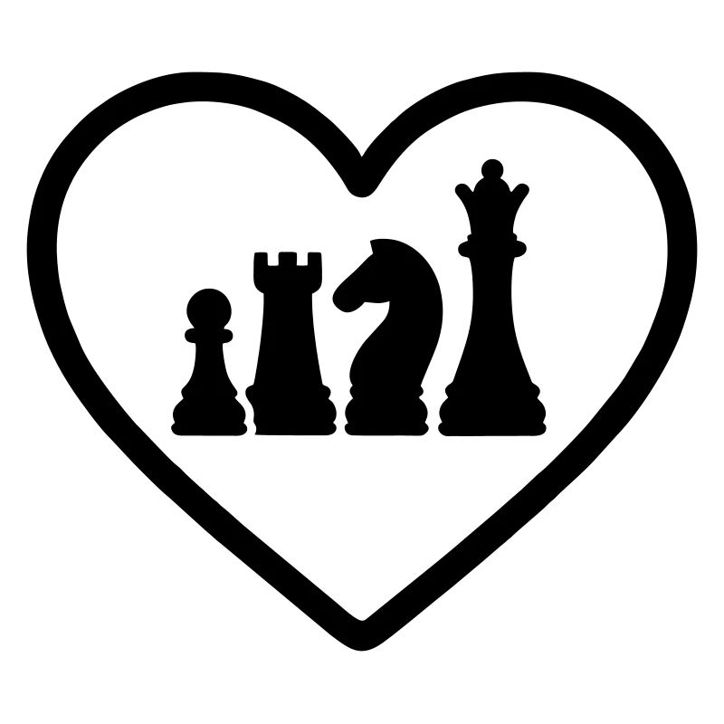 Pions d’échecs cœur