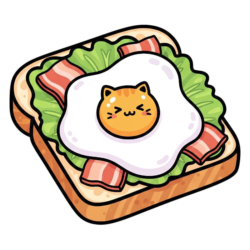 Œuf de chat toasté ensoleillé
