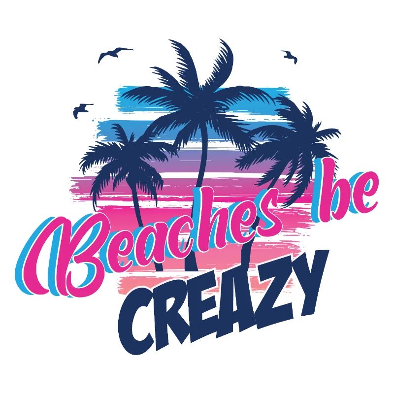 Beaches be Crazy Palm Neon Sunset