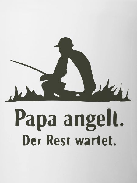Papa angelt Der Rest wartet