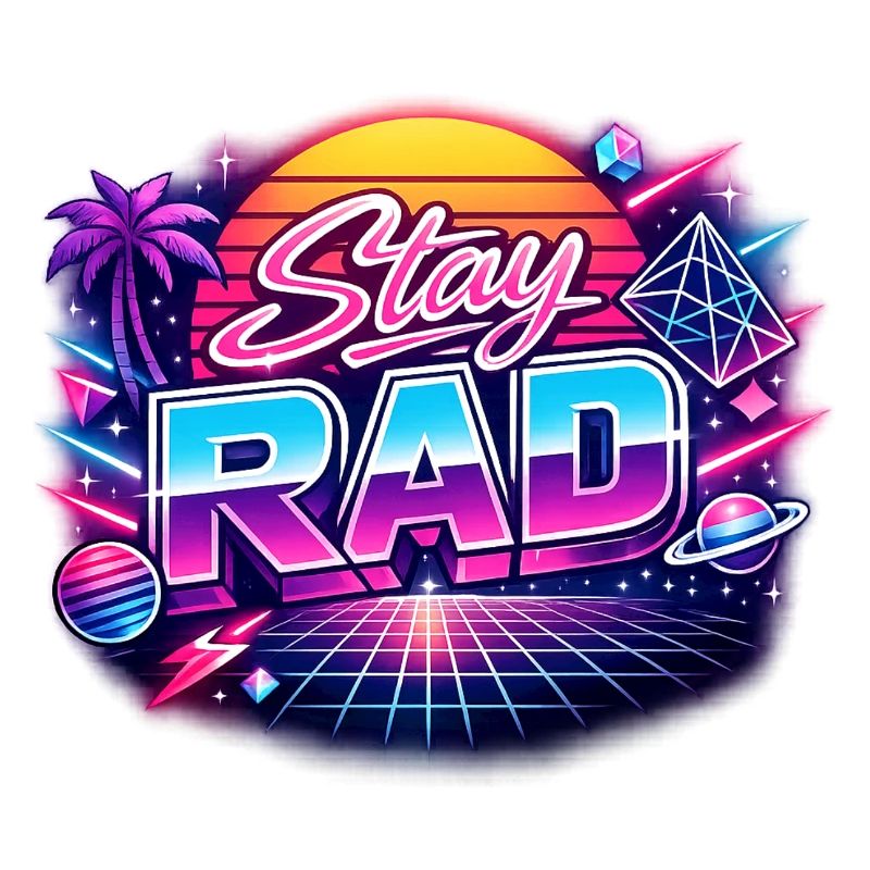 Restez RAD Neon Rétro