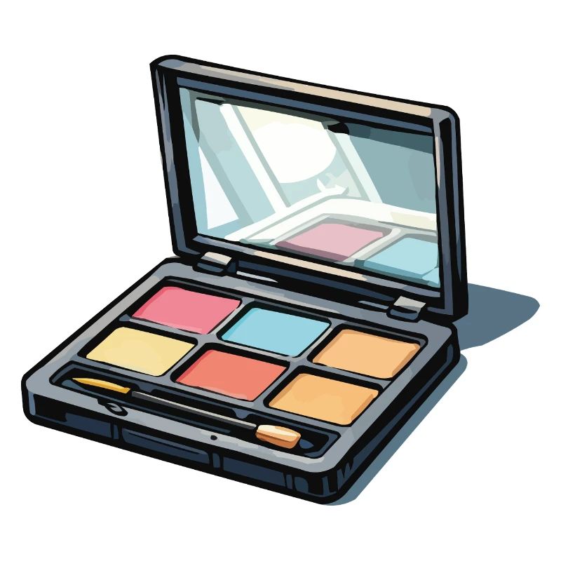 Farbenpalette Kunst: Makeup-Illustration