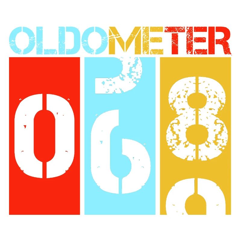 Oldometer 68 Retro 69th Birthday Milestone