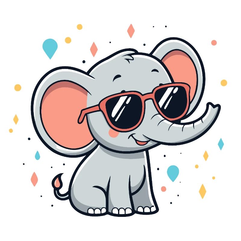 Schimmernde Elefanten-Sonnenbrille
