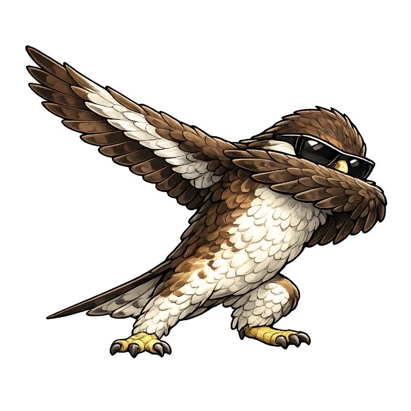Dabbing buzzard