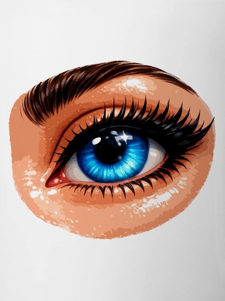 Blue Eye Illustration Pop Art Aura