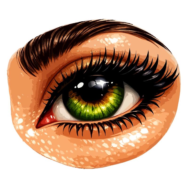 Illustration de l’œil vert