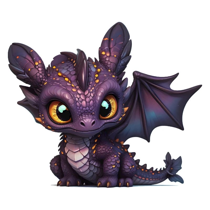 Bébé Dragon Violet