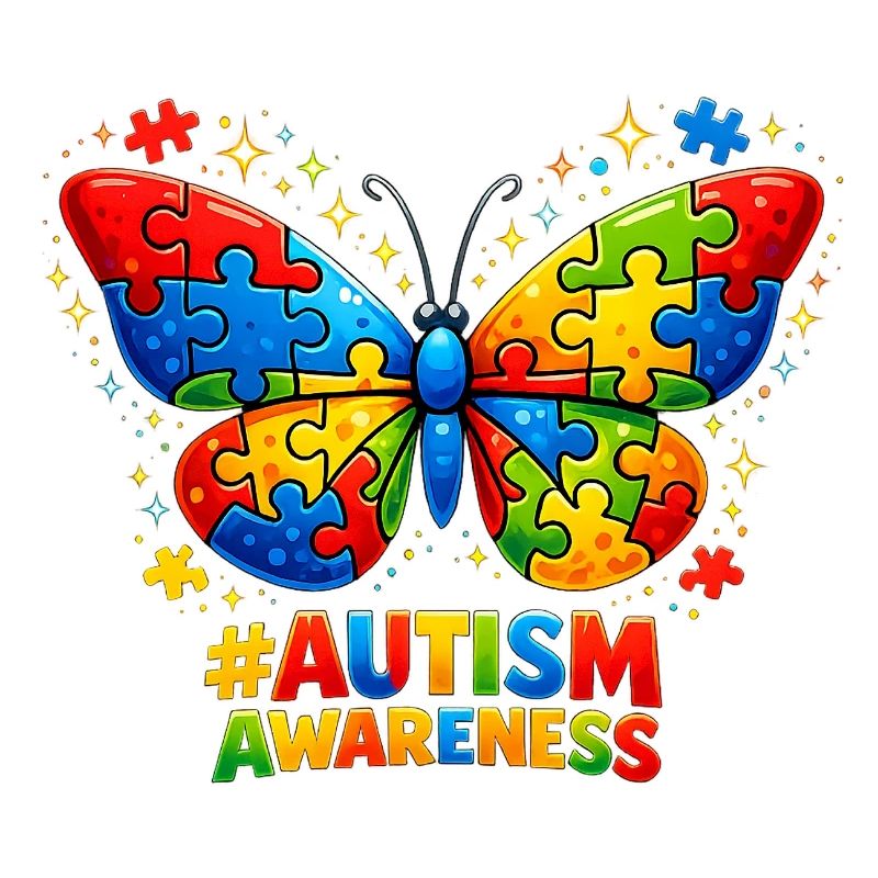 Autism Butterfly Color Puzzle Gift