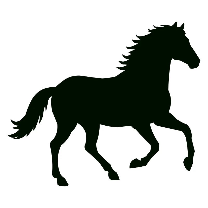 Silhouette de cheval au galop