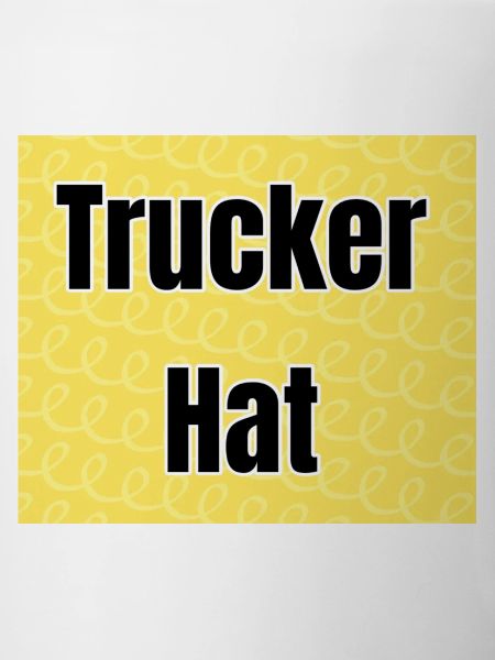 Trucker Hat Text Print Yellow