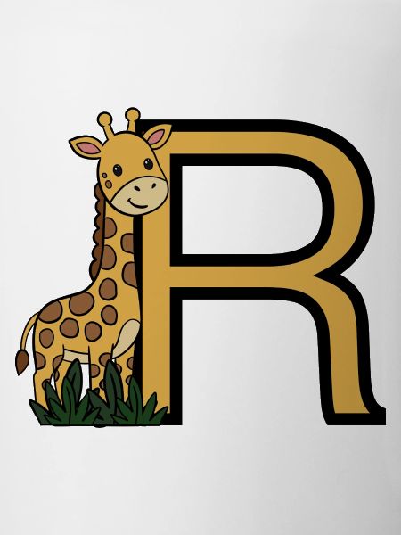 Giraffe with golden R