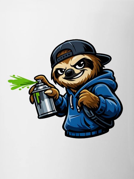 Cooles Faultier beim Graffiti Sprayen