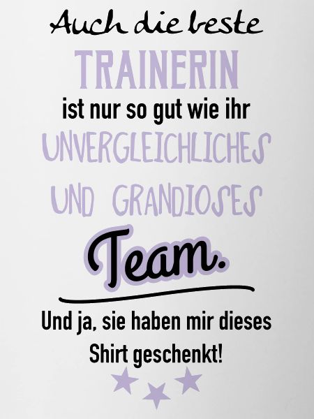 Beste Trainerin Shirt