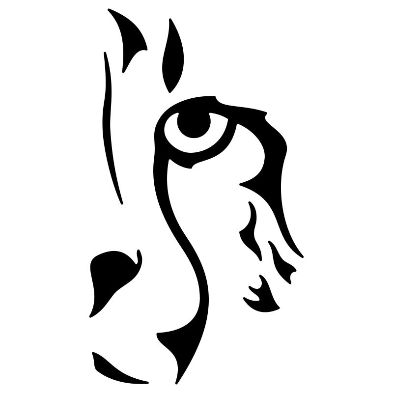 Guépard monochrome (œil gauche)
