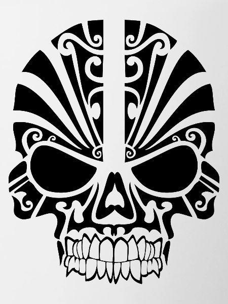 Tattoo skull head tribal