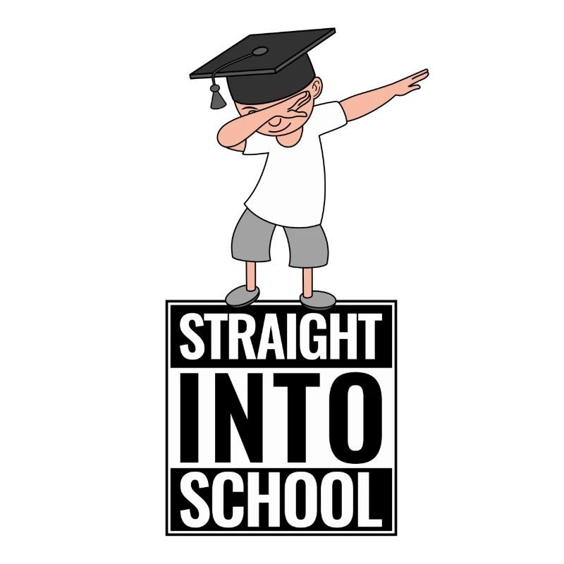 Back to School Straight Into School DAB Dabbing Boy