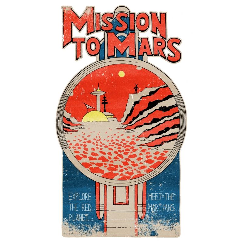 Mars Vintage Poster