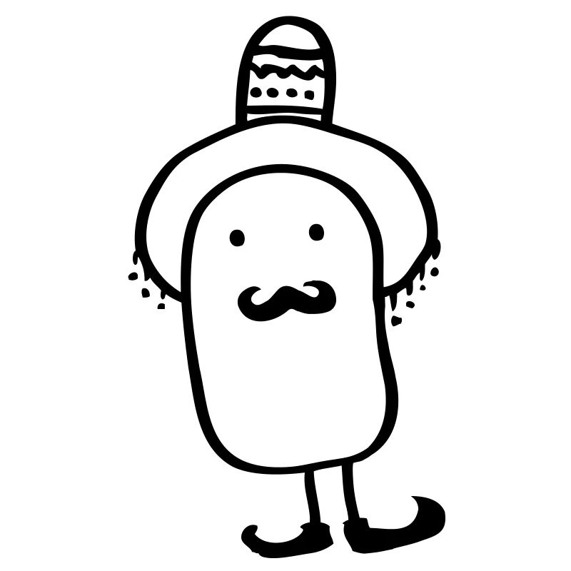 Mexican with a sombrero