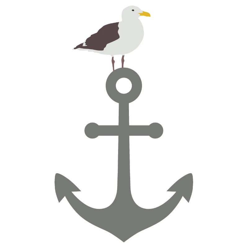 Mouette à l'ancre