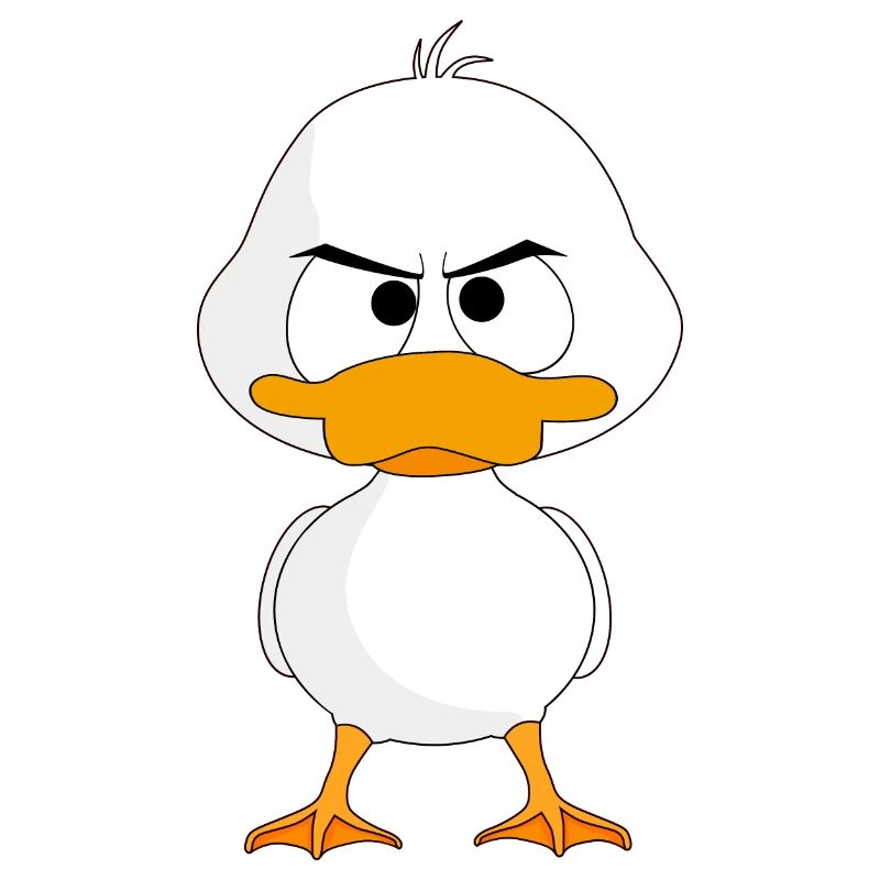 Süßes verärgertes Entchen ist "ducking mad"