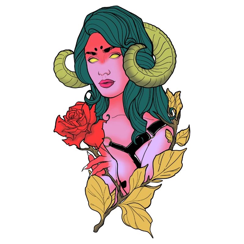 Succubus Neotraditional Tatouage