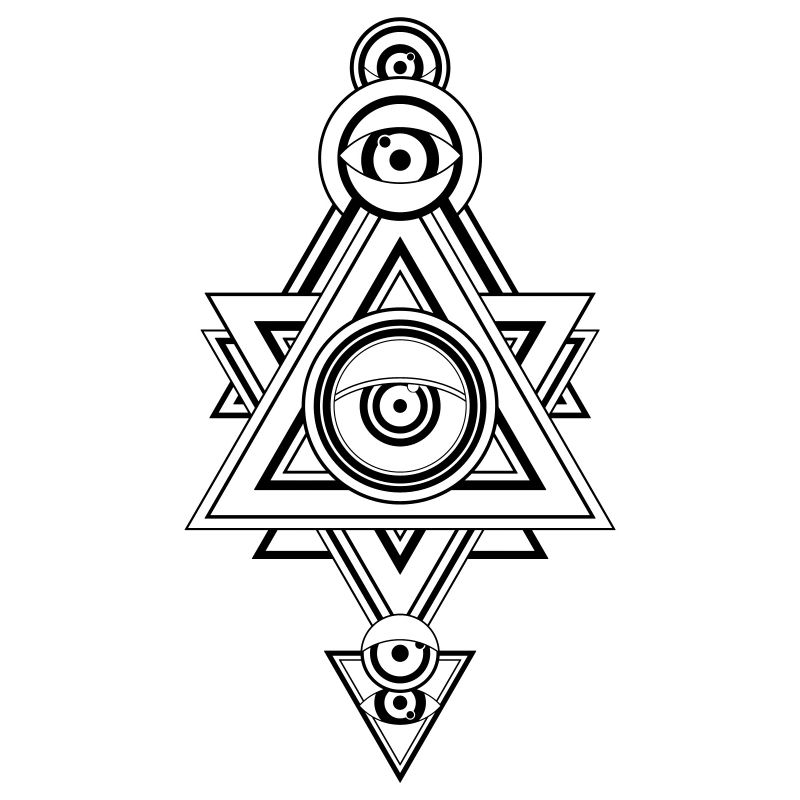 Pyramidenauge - abstrakte Geometrie