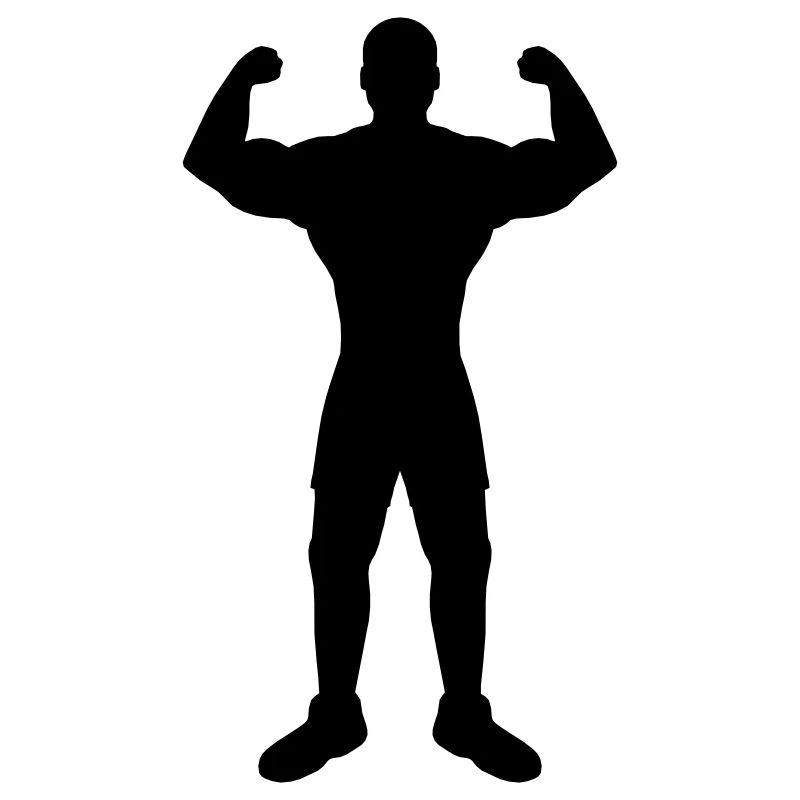 Poses Silhouette Muscular Bodybuilder