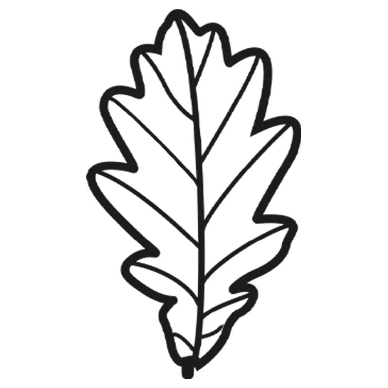 Black graphic oak leaf