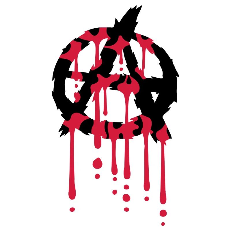 Logo anarchie goutte de sang