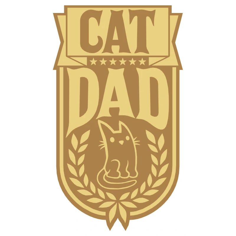 Design Cat Dad Laurel Wreath