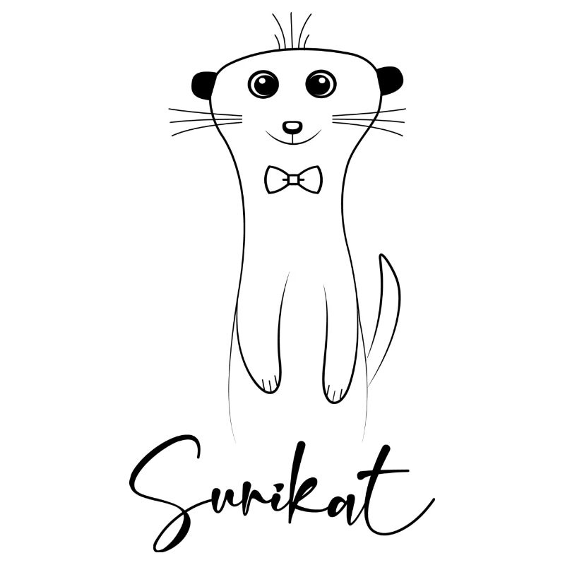 Süßes Erdmännchen (Surikat) mit Fliege