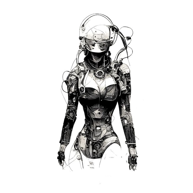 dessin technique cyborg