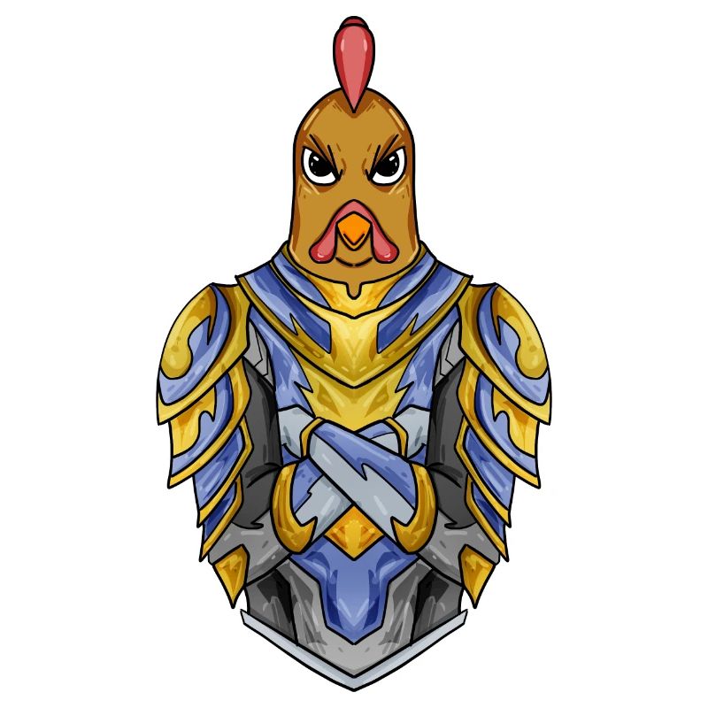 Knight Chicken with Armor Crusader