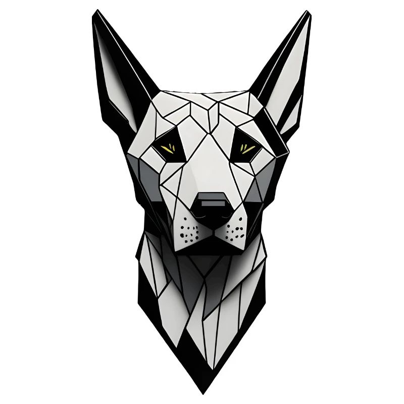 Geometrischer Dobermann Hund