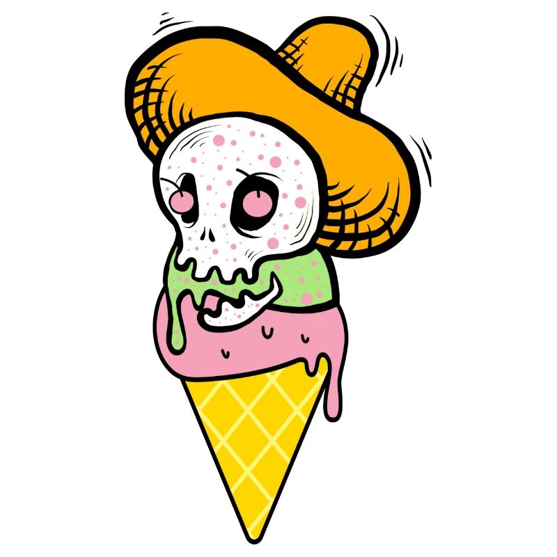 Cornet de crème glacée drôle - Spooky Ice Cream
