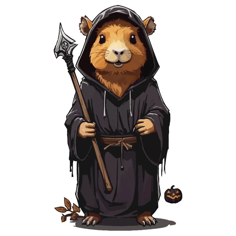 Halloween Capybara Druide Magicien Capybara