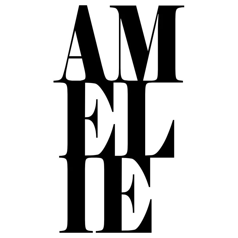 Amelie Name First Name Modern Font Word Art