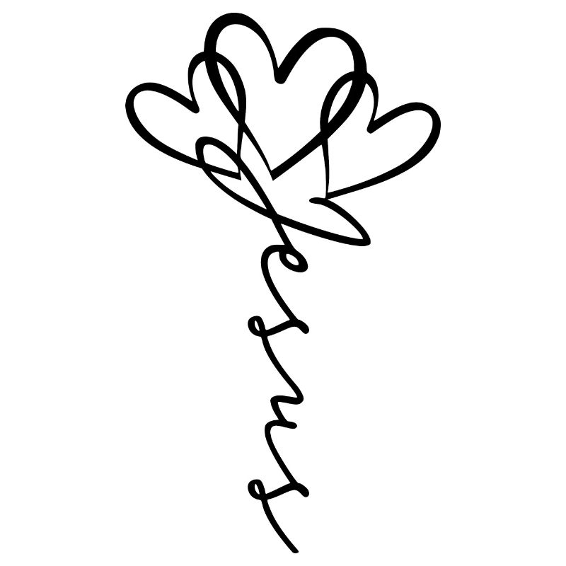 Jésus écriture coeur fleur